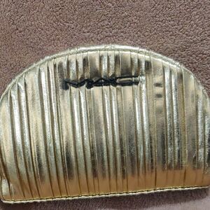 MAC Cosmetics Metallic Gold Cosmetic Bag